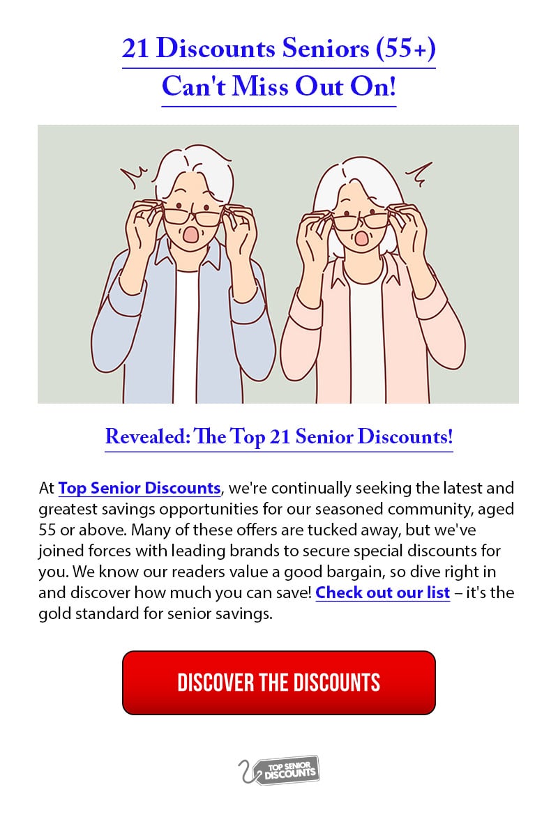 Top Senior Discounts - 21 Discounts